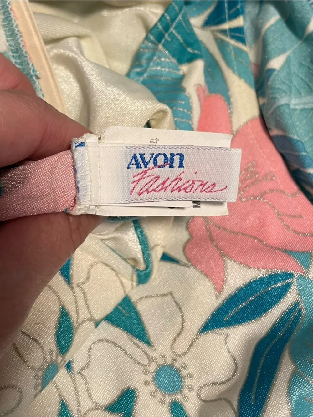 Vintage Avon Fashions Floral One-Piece Swimsuit 15/16 Retro Tropical Bathing Sui